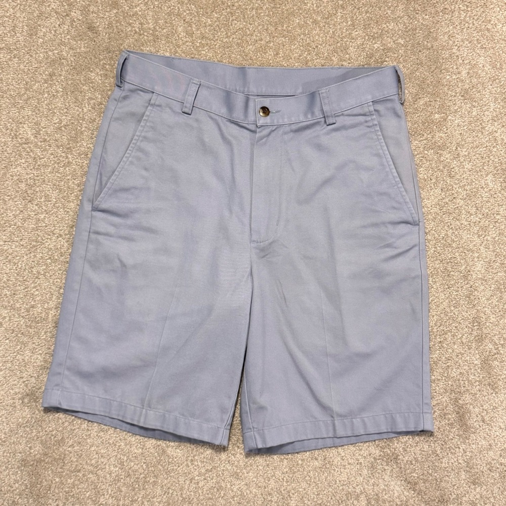 Jos. A. Bank Shorts Men 32 Blue Traveler's Collection Tailored Fit Cotton